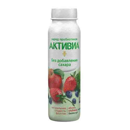 Йогурт Активиа питьевой Яблоко Персик без сахара 260 г арт. 705622124