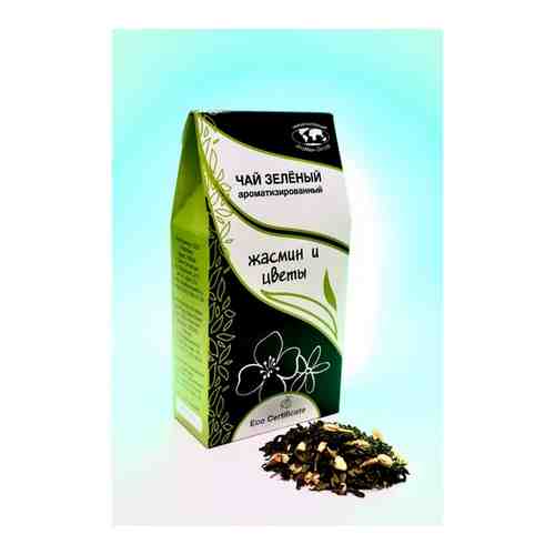 Зеленый крупнолистовой чай с жасмином и цветами 100 грамм Эко продукт арт. 101699311797