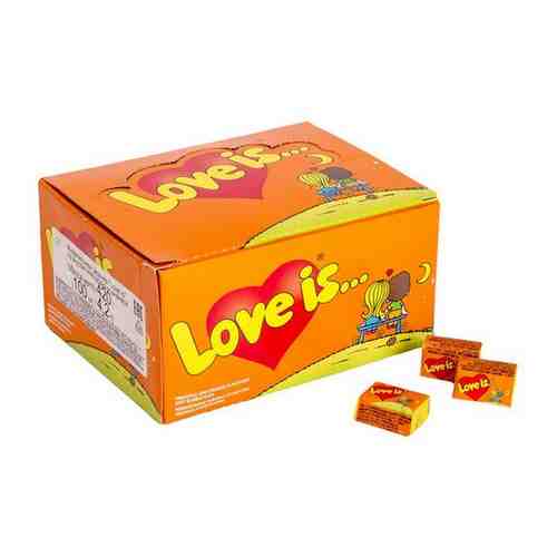 Жевательная резинка Love is, апельсин и ананас, оранжевый, 1 упаковка по 100 шт арт. 101740398786