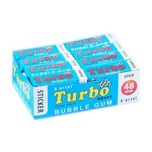 Жевательная резинка «TURBO» со вкусом дыни с наклейкой, 48шт х 14 г арт. 1733899723