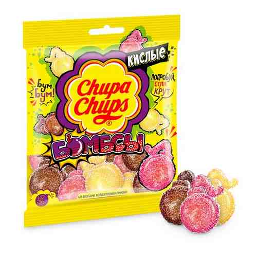 Жевательный мармелад Chupa Chups со вкусом колы, клубники, лимона 120 г арт. 101510818431