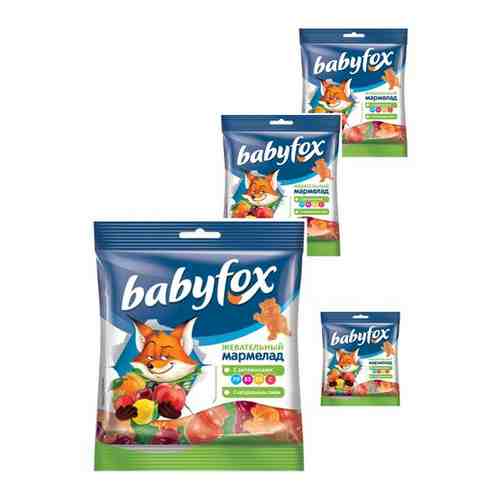 «BabyFox», мармелад жевательный с соком ягод и фруктов, 70 г 6 шт арт. 101595721046