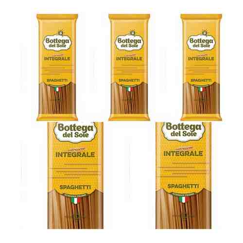 «Bottega del Sole», макаронные изделия «Спагетти», цельнозерновые,5 шт по 500 г арт. 101768779858