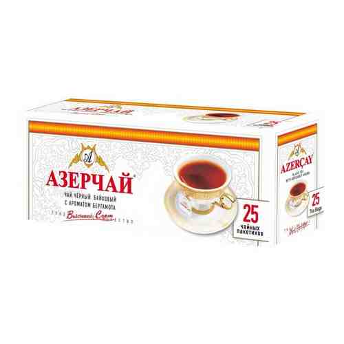 Чай черный с бергамотом Азерчай, 24 упаковки по 25 пакетиков арт. 101482790738