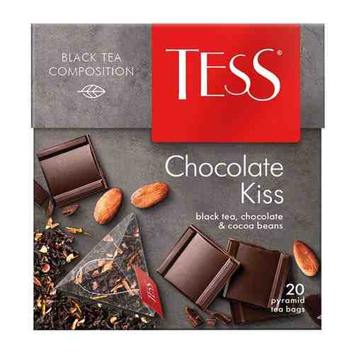 Чай черный TESS Choсolate Kiss в пирамидках картон 20 шт. арт. 100677453761