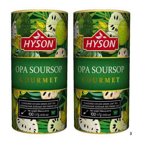 Чай Хайсон Зеленый OPA Soursop Gourmet две банки по 100 г (с ароматом саусепа) арт. 101414665302