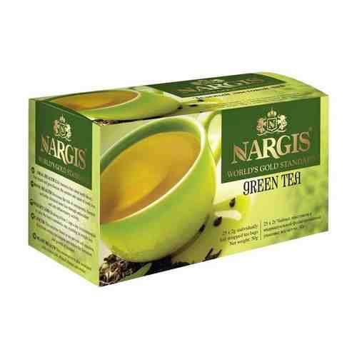 Чай Nargis в пакетиках зеленый Green 25 пакетов по 2 гр в конверте Индия арт. 101619811640
