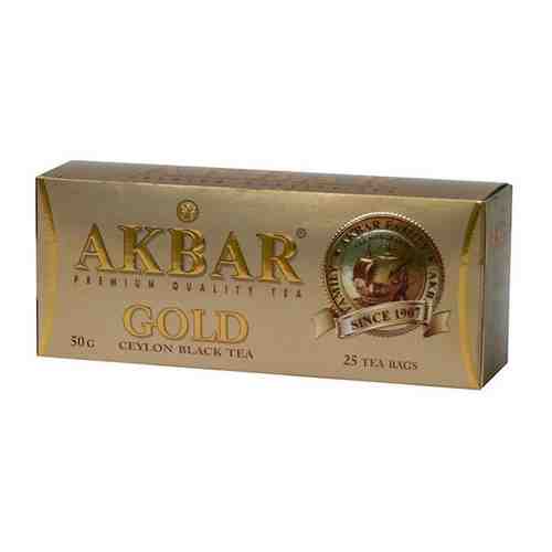 Чай в пакетиках Акбар AKBAR Голд, 24 упаковки по 25 пакетиков арт. 101302481745