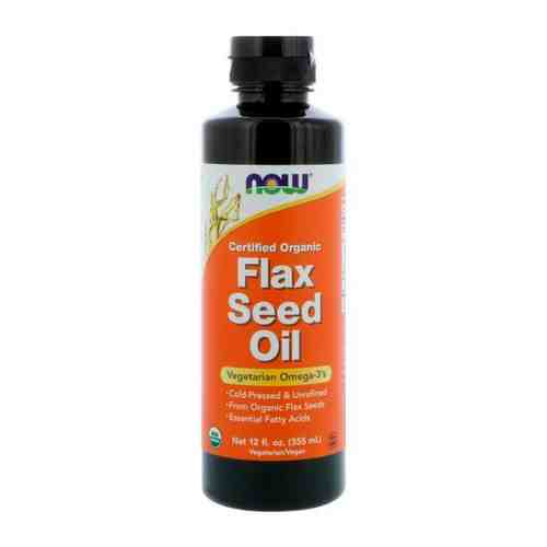 Flax Seed Oil Organic (Органическое Льняное Масло) 355 мл (Now Foods) арт. 100907883733