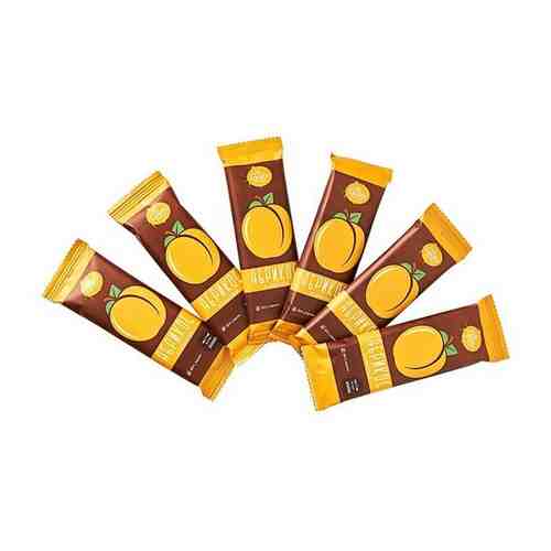 Фруктовые батончики из абрикоса в шоколаде 6 шт. по 30 гр. te Gusto арт. 101646994239