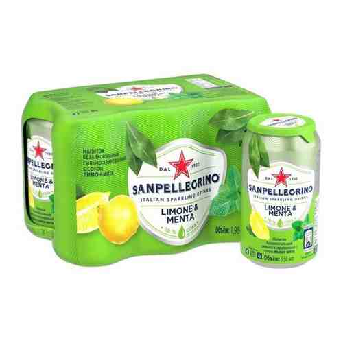 Газированный напиток Sanpellegrino, с соком лимона и мяты, 330 мл арт. 101278704732