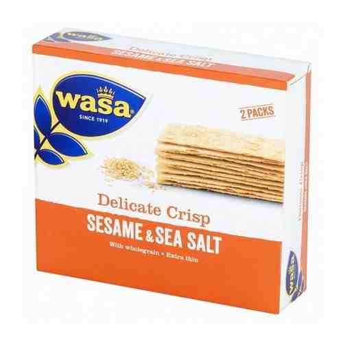 Хлебцы WASA пшенич.тонкие Delicate Crisp Sesame&sea salt к/п 190г арт. 657093028