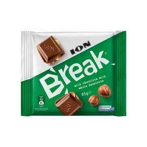 ION Break Брейк шоколад молочный с цельным лесным орехом, 12 шт по 85 г арт. 101646721681