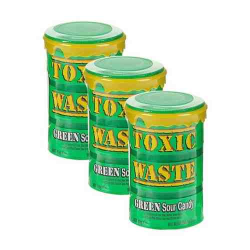 Кислые леденцы Toxic Waste Green Sour Candy (зеленая бочка) (США), 42 г (3 шт) арт. 770470219