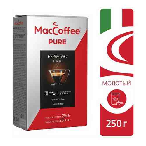Кофе жареный молотый натуральный MacCoffee «PURE Espresso Forte 
