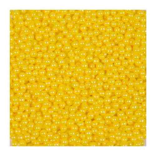 Кондитерская посыпка «Сахарные шарики» 4 мм, жёлтые, перламутровые, 50 г арт. 101718963109
