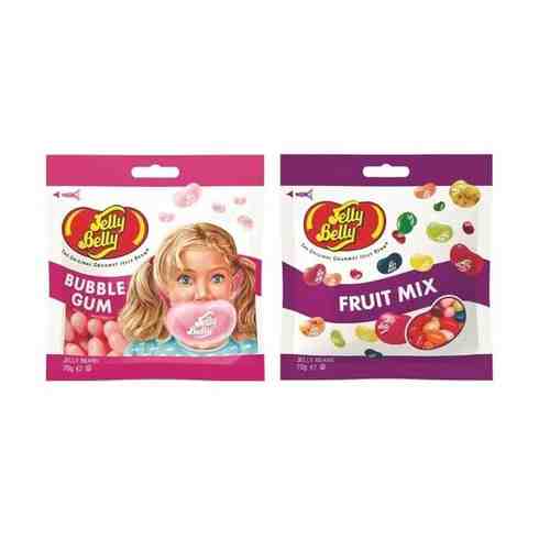 Конфеты Jelly Belly Bubble Gum 70 гр. + Fruit Mix 70 гр. (2 шт.) арт. 101096677680