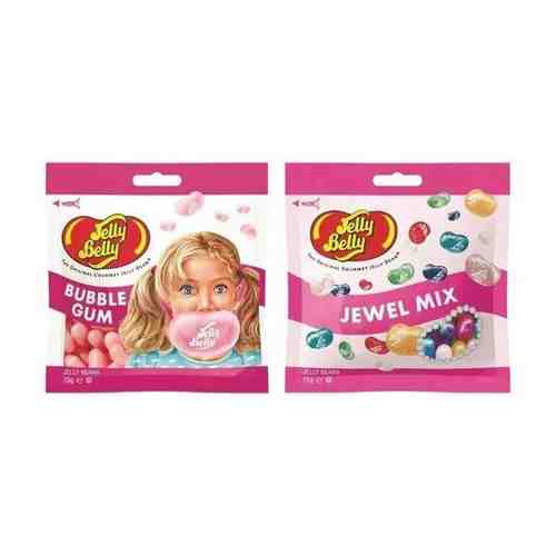 Конфеты Jelly Belly Bubble Gum 70 гр. + Jewel Mix 70 гр. (2 шт.) арт. 101438463098