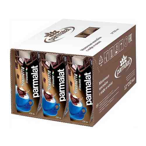Молочно-шоколадный UHT коктейль чоколатта Parmalat, 1,9% Prisma 250 мл 12 шт. в кор. арт. 725493861