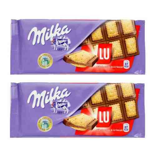 Молочный шоколад Milka LU с печеньем (2 шт по 87 гр) арт. 101526518444