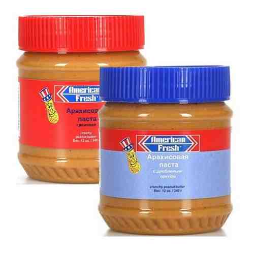 Набор American Fresh арахисовая паста кремовая + ореховая (2 шт. по 340 гр.) арт. 101479342672