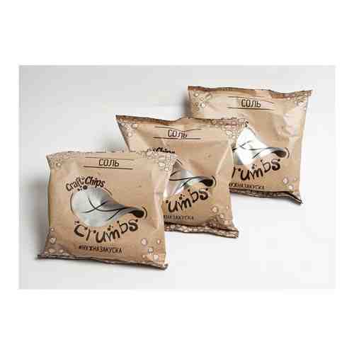 Набор крафтовых картофельных чипсов crumbs с Солью, 3 шт по 70 гр арт. 101646013904
