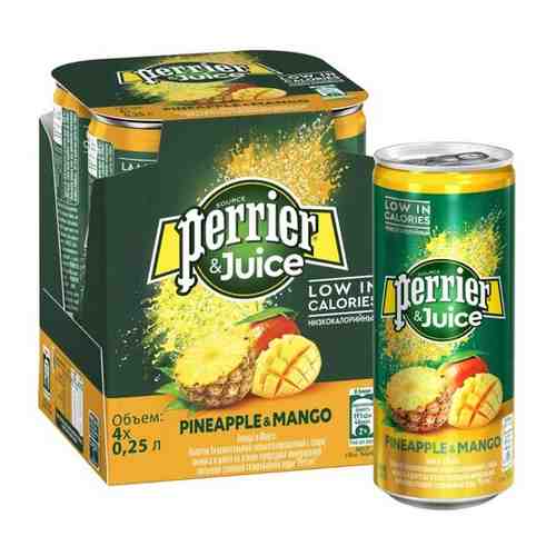 Напиток газированный PERRIER & Juice Ананас и манго, ж/б, 0,25 л арт. 459571271