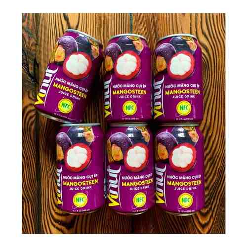 Напиток сокосодержащий Vinut Mangosteen со вкусом Мангостина / 6 банок по 330 мл. арт. 101427216842