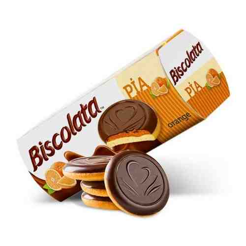 Печенье Biscolata Pia KEK c апельсиновой начинкой покрытой темным шоколадом, 100 г арт. 100980258130