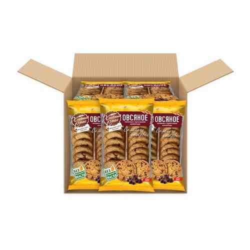 Печенье Хлебный Спас Сдобное Овсяное с кусочками шоколада, 6 упаковок по 500г арт. 101127182522