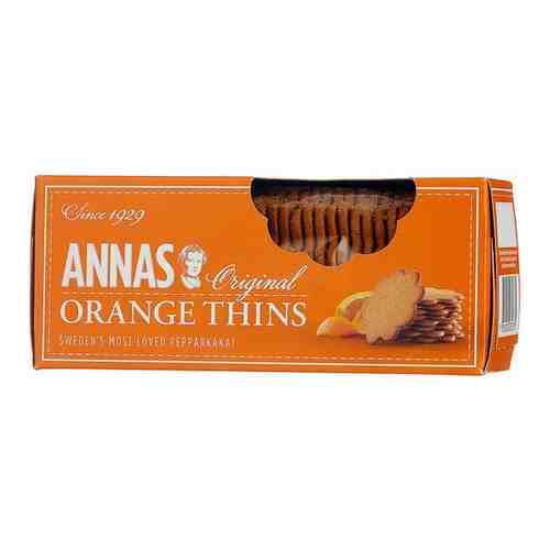 Печенье песочное апельсиновое тонкое ANNAS 