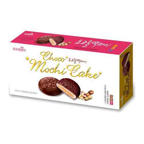 Samjin choco mochi cake моти в шоколаде с арахисом, 6х31 гр арт. 101313313755