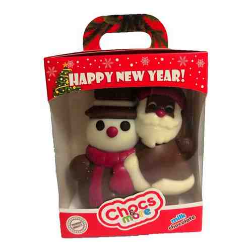 Шоколад Chocs&More Happy new year (санта клаус и снеговик) 120 гр. арт. 101526399083
