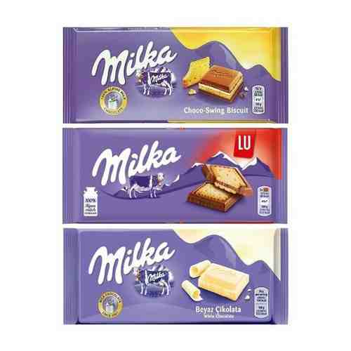 Шоколад Milka Cream & Biscuit + LU + White (3 шт) арт. 101176272938