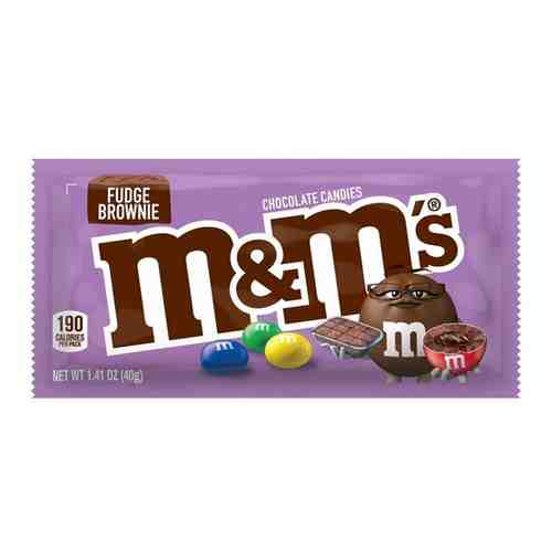 Шоколадное Драже M&M's Fudge Brownie / М&М'c Фюджи Брауни 40 г. х 2 штуки (США) арт. 101765751728