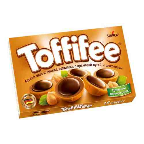Шоколадные конфеты Toffifee с цельным лесным орехом в карамели 125 гр. арт. 168432340