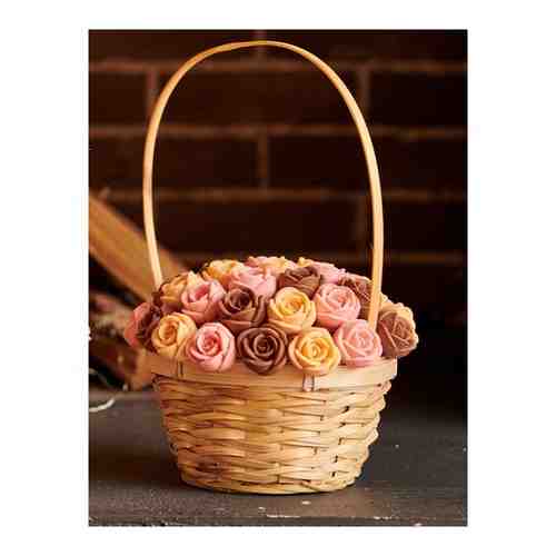 Шоколадный букет. 37 шоколадных роз you&i в корзинке. Бельгийский шоколад. арт. 101402613027