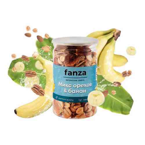 Смесь орехов Fanza / Микс орехов (миндаль, арахис, пекан) с бананом / 250 г арт. 101659960412