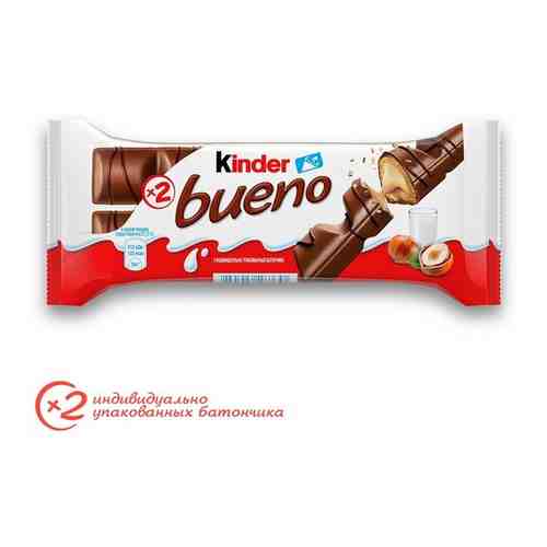 Вафли Kinder Bueno, в молочном шоколаде, 30 шт по 43 г арт. 101191866299