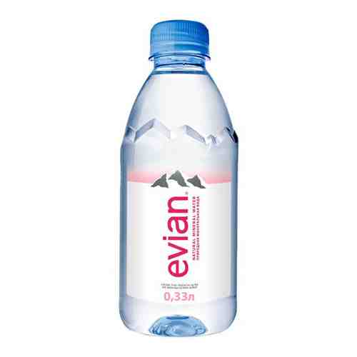 Вода негазированная минеральная EVIAN (Эвиан), 0.33 л, пластиковая бутылка, 13860 арт. 158326970