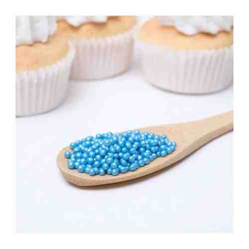Воздушный рис в кондитерской глазури «Жемчуг», голубой, диаметр 2-5 мм, 50 г арт. 101770680768