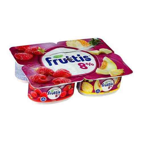 Йогурт CAMPINA Fruttis Малина-ананас-дыня 8%, 115 г арт. 429357015