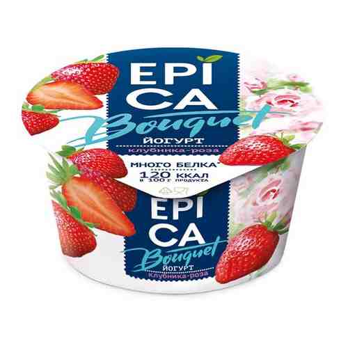Йогурт EPICA Bouquet клубника/роза, 130 г арт. 429356018