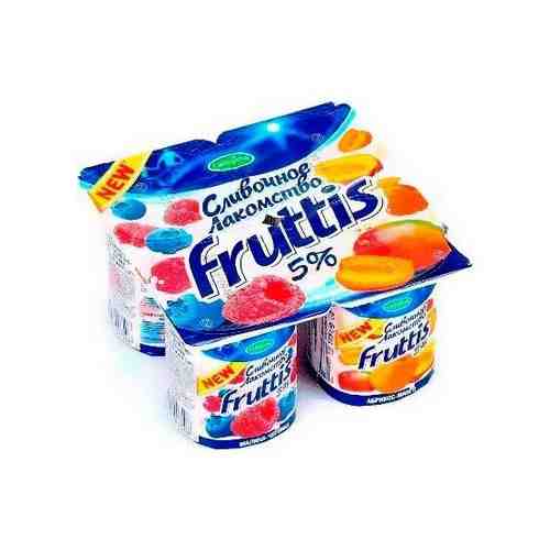 Йогуртовый продукт FRUTTIS малина-черника/абрикос-манго 5%, 115г арт. 429357023