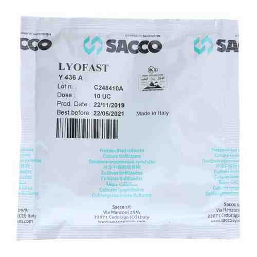 Закваска для йогурта Lyofast Y 436 A 10 UC (на 250 - 2000 л, Sacco) арт. 101366385163