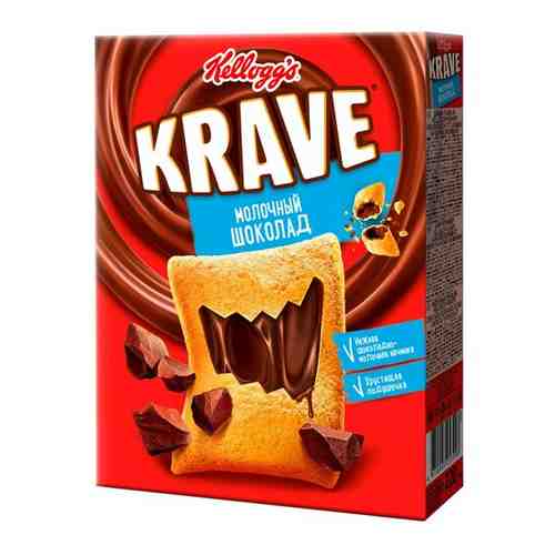 Хрустящие подушечки KRAVE с нежной шоколадно-молочной начинкой 220 гр арт. 101099814974