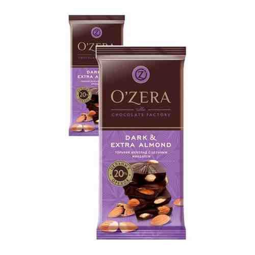 «OZera», шоколад горький с цельным миндалем Dark & Extra Almond, 2 упаковки по 90 г. арт. 101598085196